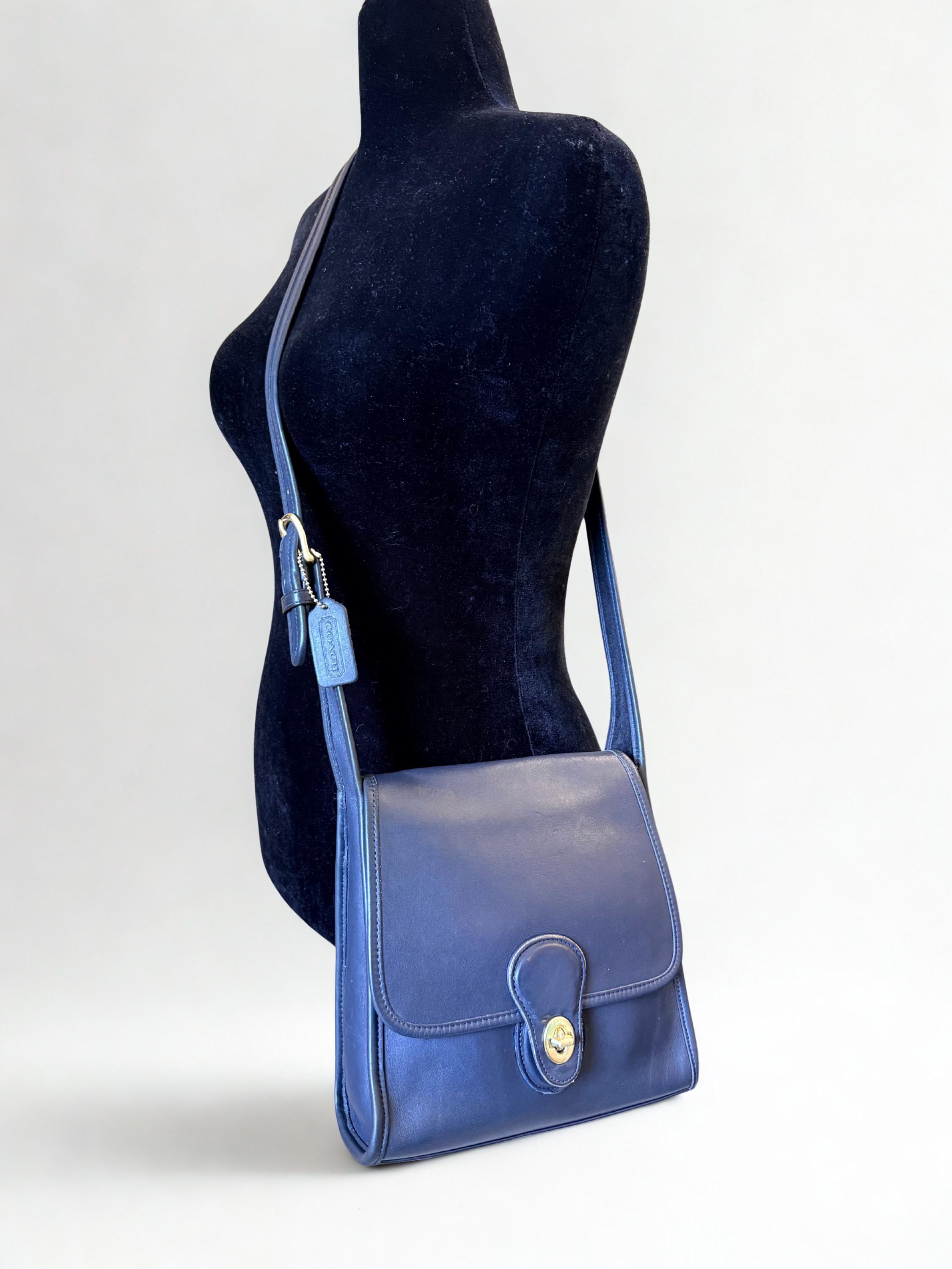Vintage Coach Navy Blue Bags - Etsy