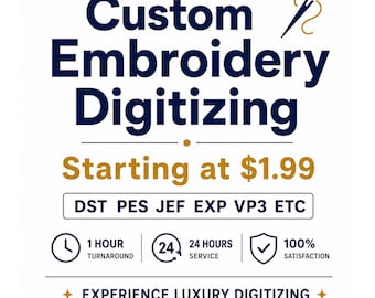 Custom embroidery digitizing, Logo digitizing, Embroidery Digitizing Service, Embroidery, Image Digitizing, Custom Digitize, Convert to DST