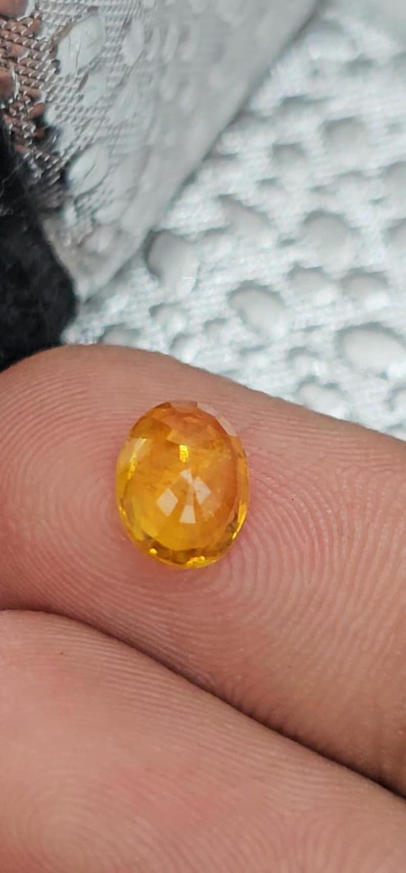 Deep Ringing Tool Natural Yellow Sapphire| 7.5x6mm | Oval Cut | Deep Golden Yellow ...
