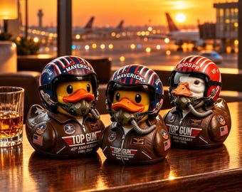 Canard pilote 40e anniversaire de Top Gun | Maverick & Goose à collectionner | Cadeau emblématique pour les fans de cinéma des années 80 | Décoration aviateur