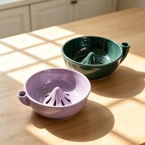 Handmade Ceramic Berry Rinsing Bowl with Pour Spout,Fruit Washing Colander,Functional Kitchen Decor, Gift For Home Cooks