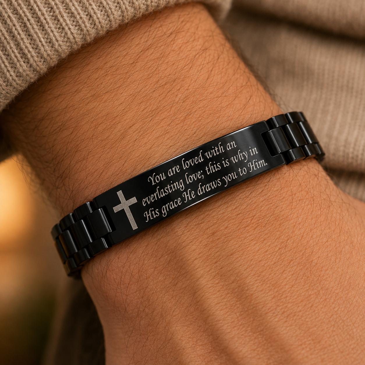 Personalized Bracelet for Men,Custom Photo Christian Bracelet,Engraved…
