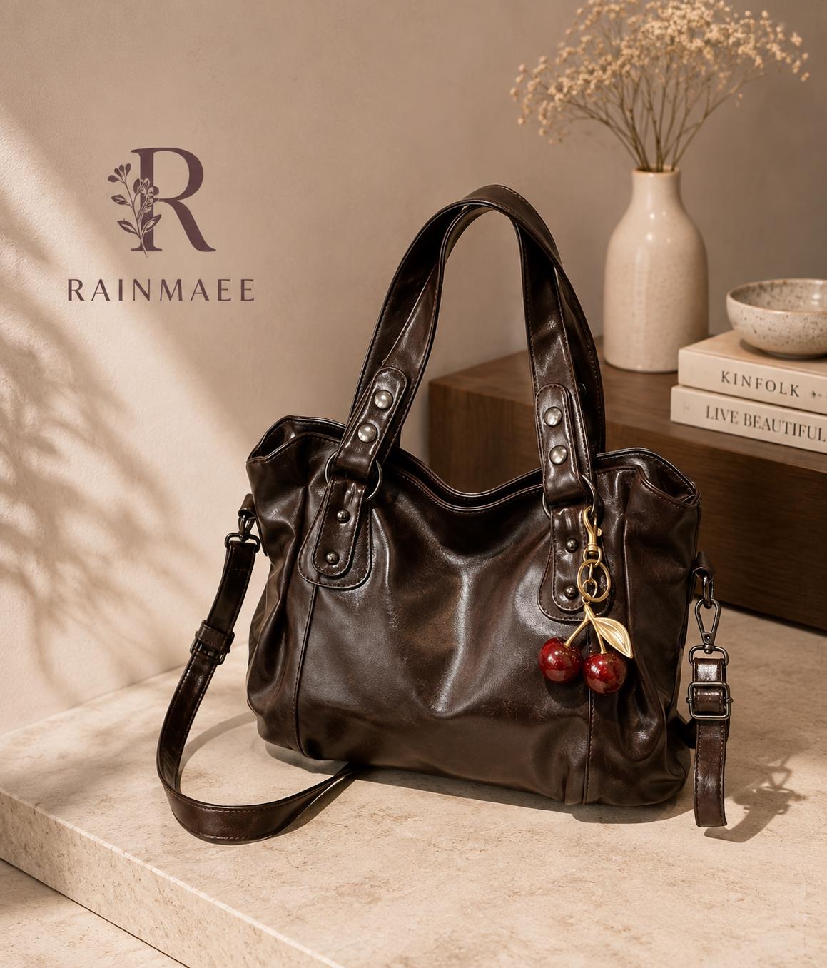 Brown Leather Y2k Bag - Etsy Israel