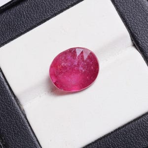 Rare Natural Ruby Faceted Cut Stone 13x11mm Pinkish Red Ruby Gemstone