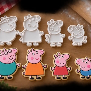 Peppa Pig cutter cookies | Peppa Pig Biscuit Cutter | Fondant Cutter | 3D Printed Cookie Cutter | Baking Gift | Cake Decorating
