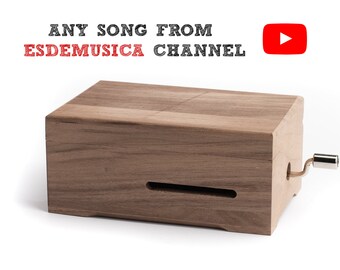 Dos melodías en una caja de música. Elígelas de mi canal de youtube. Mecanismo musical de 15 notas