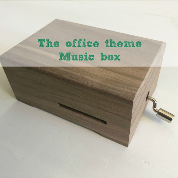 La boîte à musique office Theme. Mélodie sur mesure dans une boîte à musique en bois