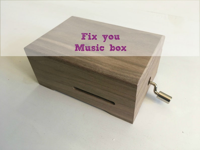 Coldplay music box. Wooden music box with the melody Fix You Etsy