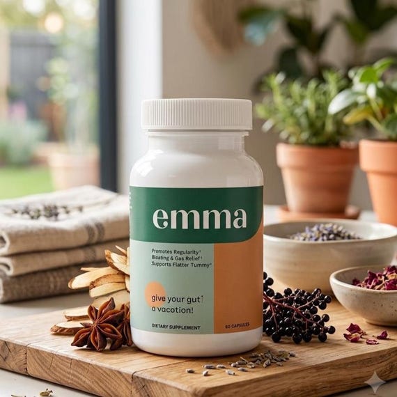 Emma 60 Capsule Improve Energy Digestive Gut Health Boost Metabolism Antioxidant.