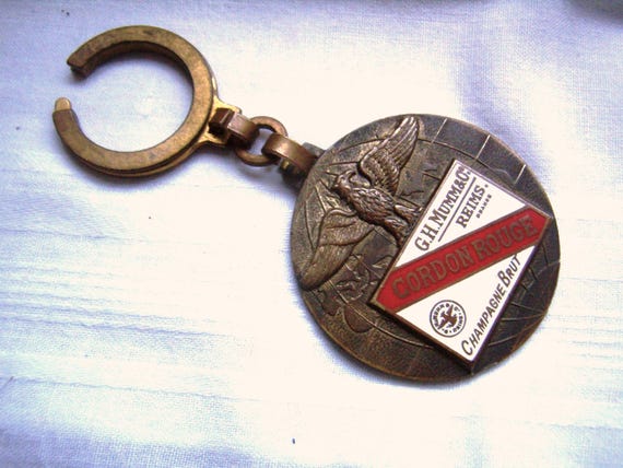 Porte-clé, Champagne Cordon Rouge, Mumm Reims, laiton View 2