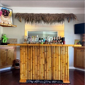 Bamboo Slats/ Flat Poles/Planks Building Material For Walls, Celing- Choose Size and Color