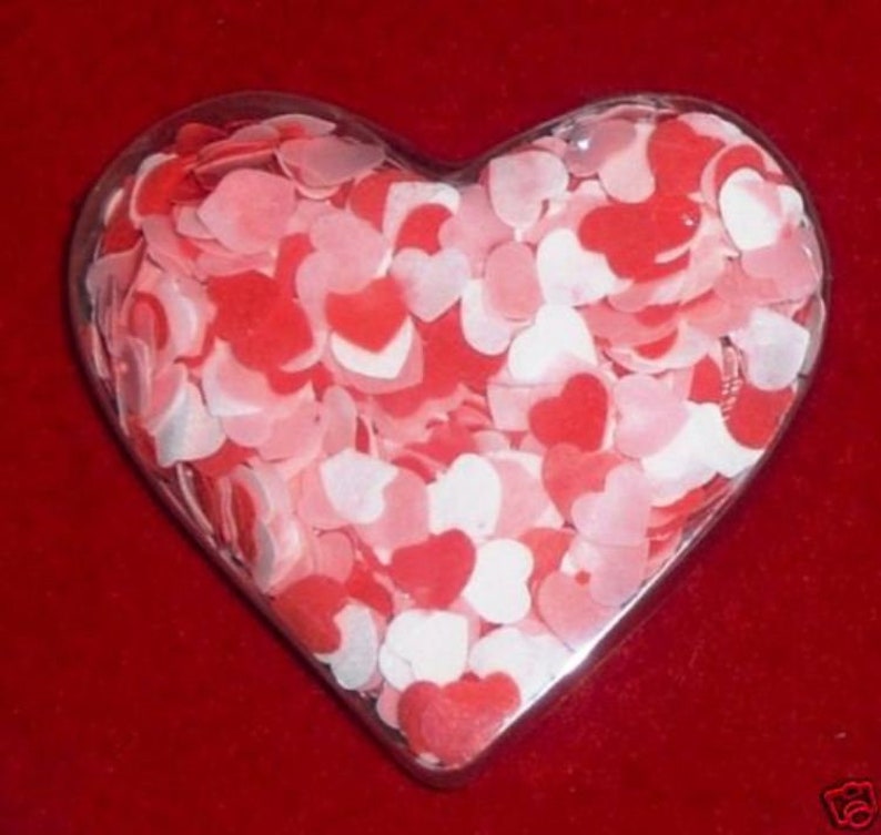 Heart Shaped Bath Confetti in Attractive Heart Container Etsy