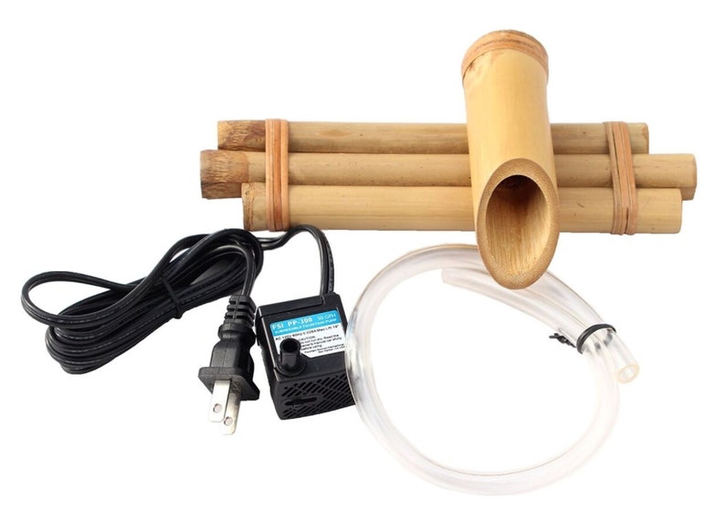 Bamboo Water Fountain and Pump Kit 7 Inch Three Arm Style Etsy