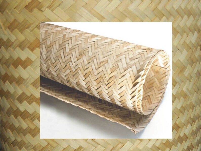 Bamboo Herringbone Weave Matting Roll 4'x8' or 4' Etsy
