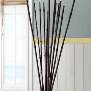 Chalk Painted BLACK Thin Bamboo Poles/ Stakes -4 Foot Tall x 1/4&quot;&quot; to 1/2&quot;  Diameter set of 24