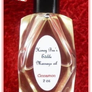 Edible Sensual Massage Oil-2 oz Reusable Glass Bottle Choice of 13 Flavors