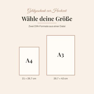 Geldgeschenk Hochzeit personalisiert | VW Bulli Camper Poster | Geldgeschenk Brautpaar | Digitaler Download A4 A3 image 6