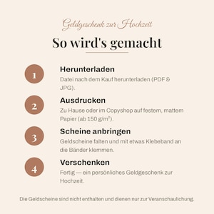 Geldgeschenk Hochzeit personalisiert | VW Bulli Camper Poster | Geldgeschenk Brautpaar | Digitaler Download A4 A3 image 8
