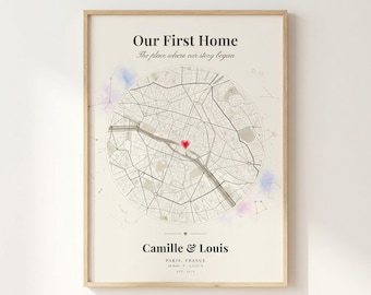 Personalized Map Star Poster | Custom Location, Date, Coordinates (Digital Download)