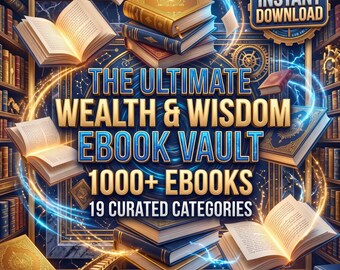 1000+ Ultimate Digital Library Ebook Bundle | Wealth, Self Help, Business & Fiction Archive | Curated Knowledge Collection Download