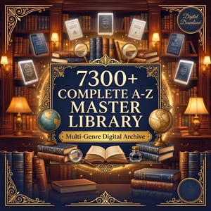 7300+ Digital Ebook Library, Ultimate Multi-Genre Fiction and Non Fiction Collection, Complete A-Z Organized Archive, Instant Download