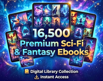 16,500 Sci-Fi & Fantasy Ebook Bundle | Premium Digital Library Collection | Instant Digital Download | Organized PDF Books