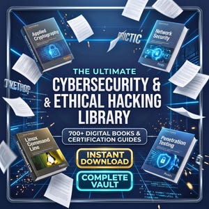 700+ Ultimate Cybersecurity & Ethical Hacking Library | Digital Books Complete InfoSec Penetration Testing IT Network Security Ebook Bundle