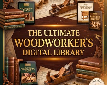 320 Woodworking Ebooks | Digital Library | Carpentry, Furniture Making, Woodcarving Plans, Shop Jigs | Complete Bundle | Instant Download