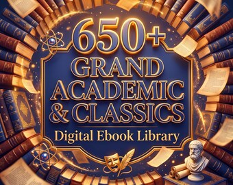 650+ Academic and Classics Ebook Library | Premium Humanities and Sciences Digital Collection | Classic Literature Bundle Instant Download