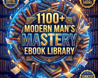 1100+ Mens Mastery Ebook Library | Psychology, Business, Self Improvement Digital Bundle | Personal Development Collection Instant Download