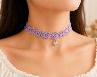 Crochet Choker Pattern PDF: Floral Rosette Lace Necklace, Adjustable Crochet Jewelry Tutorial
