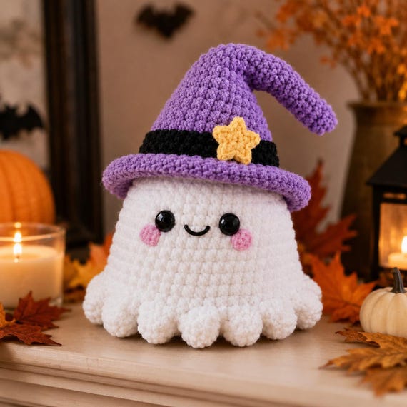 Ghost Witch Crochet Pattern PDF, Halloween Amigurumi Ghost Plush Pattern, Cute  Ghost Pattern, Witch Hat Ghost Amigurumi Digital Download