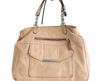 B Makowsky Leather Shoulder Bag, Y2K Slouchy Boho Style