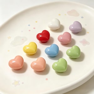 Heart shaped/mushroom-style ceramic knob, candy-colored heart-shaped cabinet knobbrightly colored,suitable for drawers in children's rooms