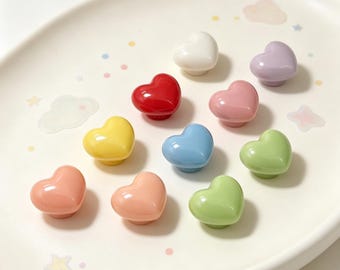 Heart shaped/mushroom-style ceramic knob, candy-colored heart-shaped cabinet knobbrightly colored,suitable for drawers in children's rooms
