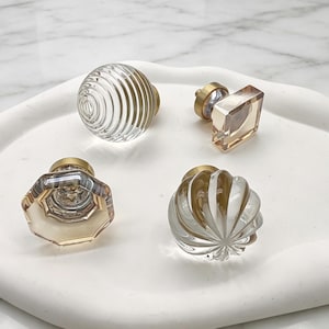 Crystal cupboard knobs with Antique Brass Base.Clear Crystal   Round Knob,Sparkle  Pull,Handle  Drawer Cupboard Furniture Wardrobe