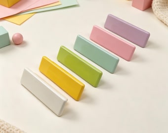 Colorful solid wood strip handles,children's room furniture handles,drawer and cabinet door handles,wooden drawer handles
