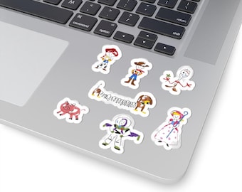 Toy Story Characters stickers | Cowboy, Space Ranger, Forky, Slinky Dog set
