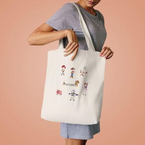 Toy Story Characters Tote Bag | Woody Buzz Jessie Bo Peep Alien Tote image 1