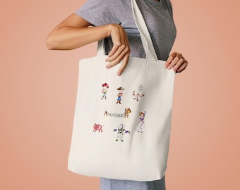 Bolso de tela con personajes de Toy Story / Bolso de tela con Woody, Buzz, Jessie, Bo Peep y Alien