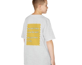 Camiseta y sudadera con capucha estampadas para niños y bebés / Diseño de sello motivacional retro