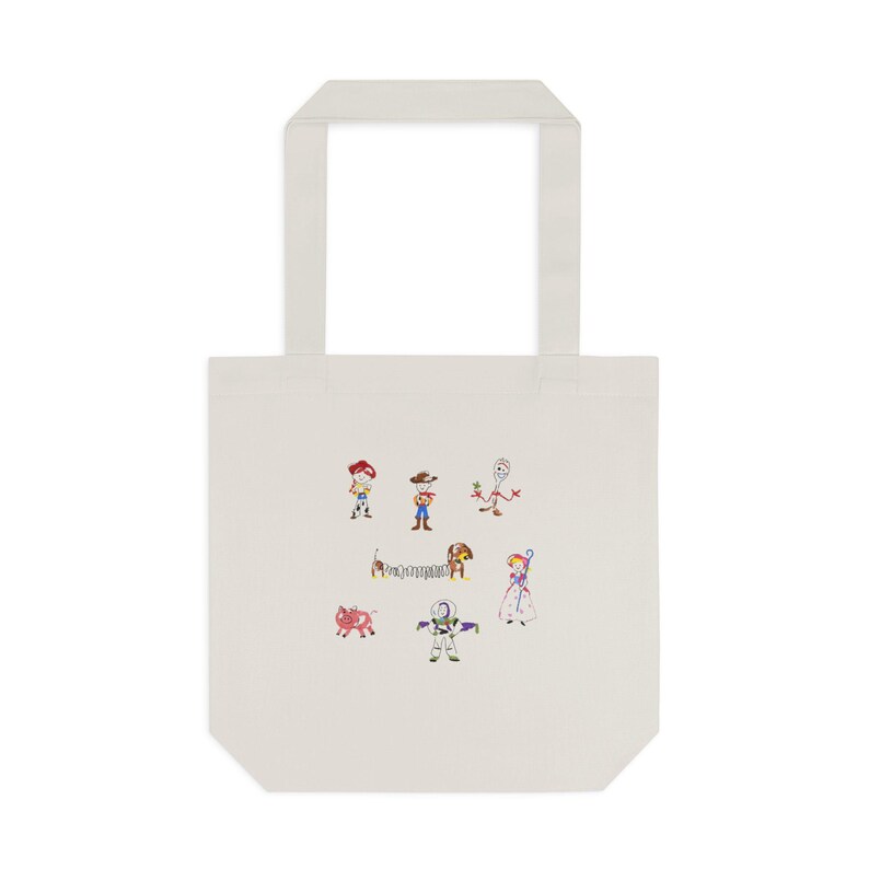 Toy Story Characters Tote Bag | Woody Buzz Jessie Bo Peep Alien Tote image 7