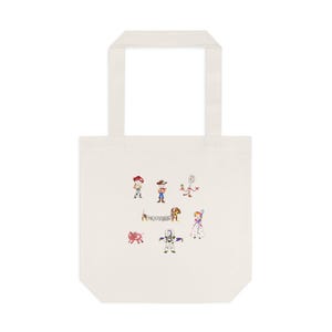 Toy Story Characters Tote Bag | Woody Buzz Jessie Bo Peep Alien Tote image 3