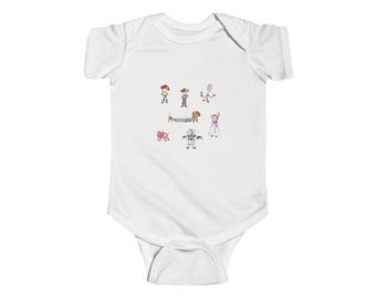 Body para bebé con personajes de Toy Story / Ropa de bebé de algodón peinado