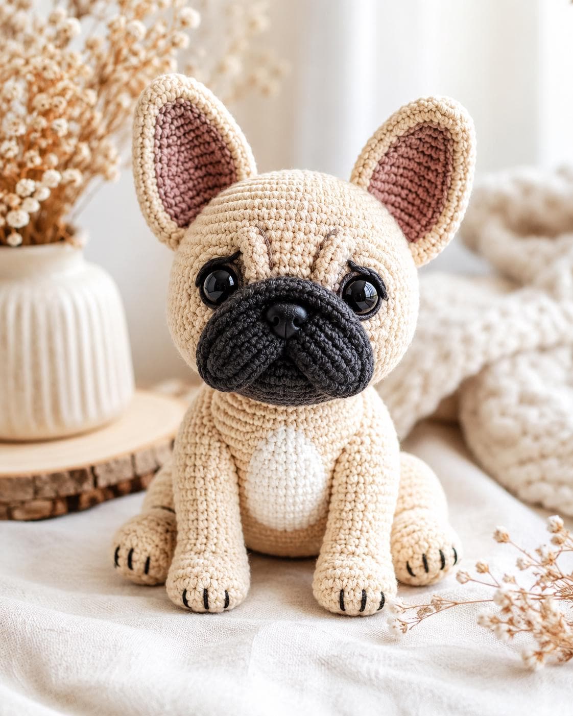 38 French Bulldog Crochet Patterns for Adorable Amigurumi Dogs 22 French Bulldog Amigurumi Dog Tutorial