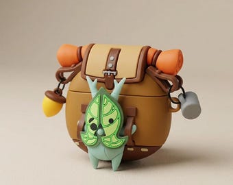 Korok AirPod-hoesje, Zelda-cadeau siliconen hoesje voor AirPods 1 2 3 4 Pro 2 3, schattig BOTW bosgeest anime hoesje