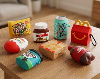 Snack AirPods Hülle, Kawaii Essen Eiscreme Silikonhülle für AirPods Pro 2 3 & AirPods 1 2 3 4, süßes Airpod Geschenk