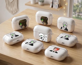 Étui pour AirPod d'anime, housse en silicone pour personnage de manga, Esthétique AirPods Pro 1 et 2, Airpod 1 et 2, étui pour Airpods 3 et 4, cadeau mignon pour amateur d'anime