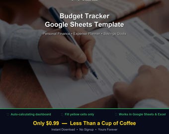 Budget Tracker Google Sheets | FREE Personal Finance Starter Template | Expense Planner | NasriTools