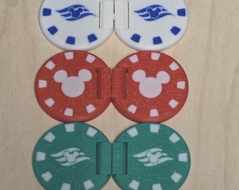 Fidgets de pôquer com pó mágico/extensor de peixe para cruzeiro Disney